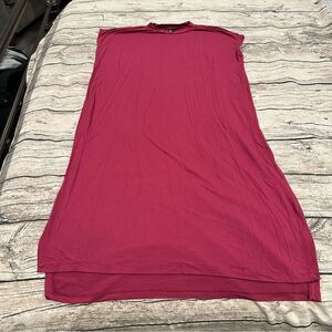 Eileen Fisher Muscle Tank Dress in Magenta With Side Slits Size Small